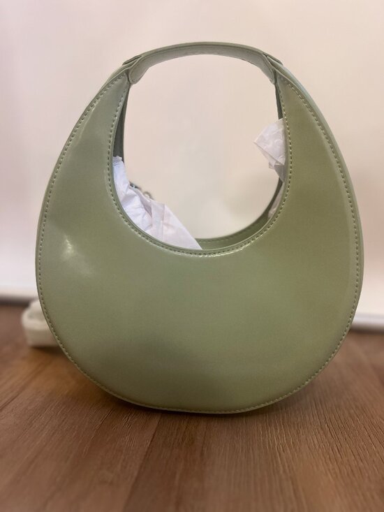 NWT STAUD Pale Jade Mini Moon Bag - Picture 1 of 6